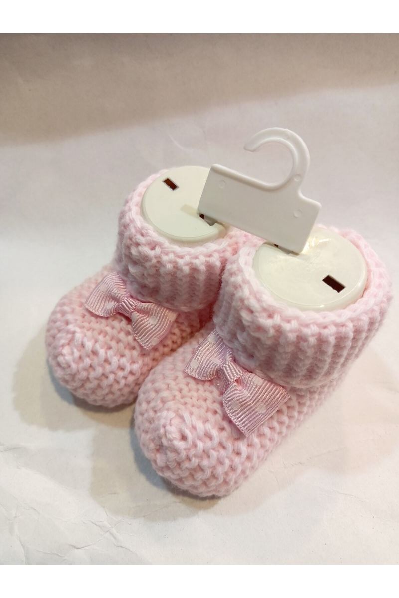 2li Fiyonklu Triko Örgü Bebek Patik · görsel 3