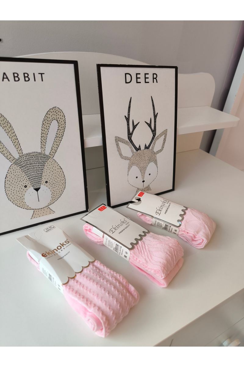 Açık Pembe Pamuklu Kilotlu Çorap 1 Adet · görsel 4