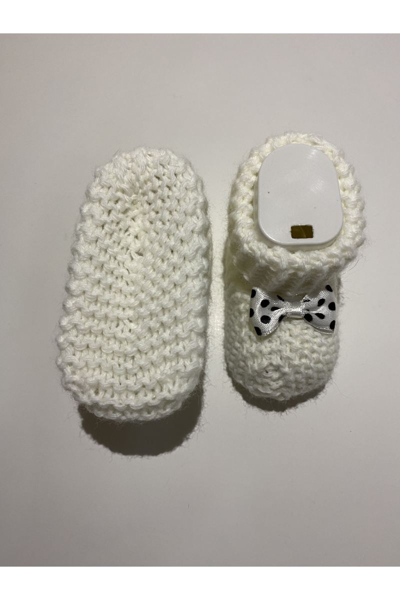 Baby Organik Yeni Doğan Hediyelik Örgü Bebek Patiği · görsel 3