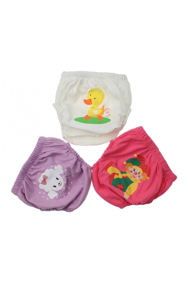 Kız Bebek Çocuk Desenli Sevimli 3 Lü Alıştırma Külodu  035-60155-003 · görsel 2