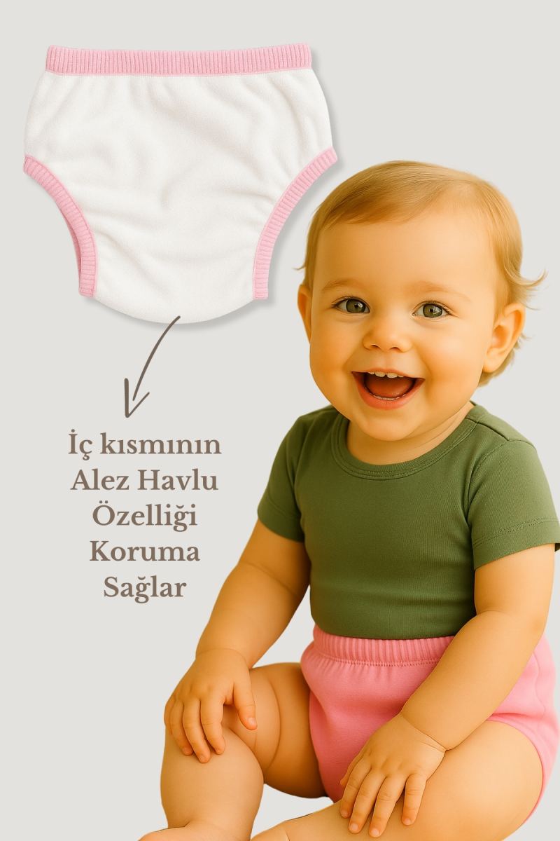 Kız Bebek Çocuk Desenli Sevimli 3 Lü Alıştırma Külodu Sızdırmaz Antialerjik Çocuk Külodu 3-4 Yaş · görsel 3