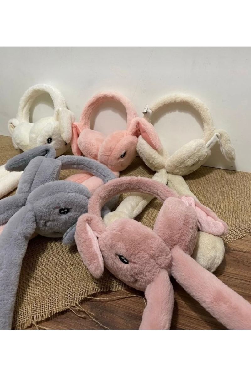 Kostan Aksesuar Hareketli Tavşan Kulaklı Peluş Kulaklık · görsel 3